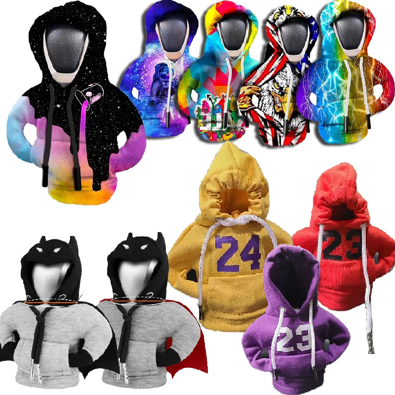 Universa Bat Shift Lever Collars Hoodie Car Gear Shift Knob Cover Change Lever Sweatshirt Gear Shift Cover Hoodie Gear Knob Sw