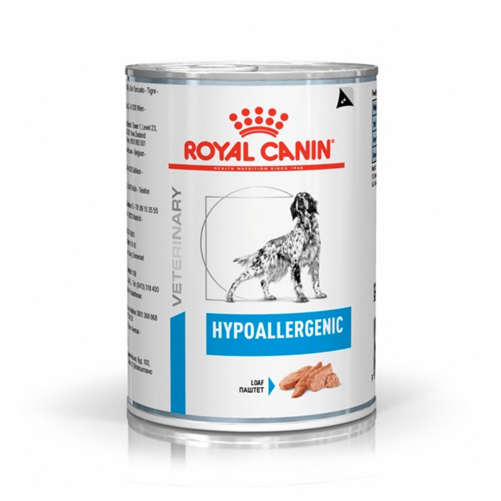 Royal Canin® Veterinary Hypoallergenic | Lata 400g - Ração Úmida para Cães Hipoalergênicos