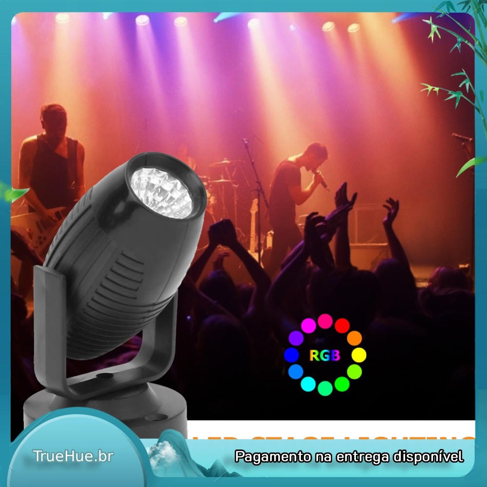 RGB LED Lâmpada De Feixe De Ponto De Palco 360 Graus Multifuncional KTV Bar DJ Disco Party Atmosfera Acessórios De Luz
