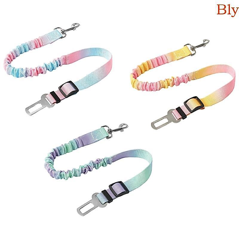 Bly Multifuncional Dog Car Restrições Sistema Trelas Ajustáveis Cor Pastel