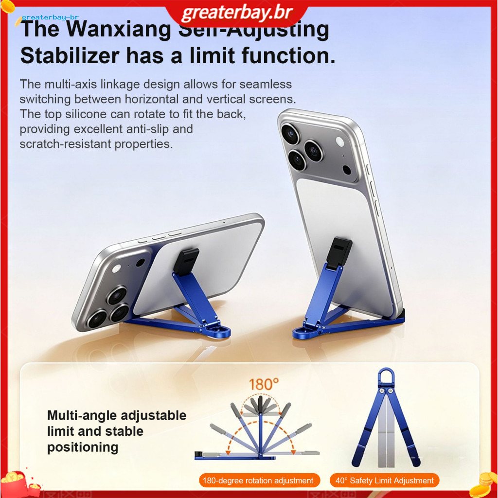 Mini Foldable Phone Stand Keychain – Portable Compact Cell Holder for Desk Home Office Travel Pocket-sized Mobile for