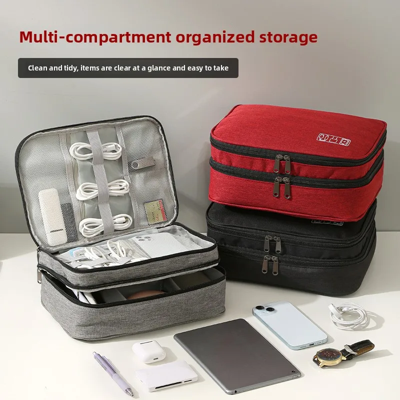 Portable Electronic Storage Bag Waterproof USB Charging Cable Storage Box Travel Luggage Organizer Bag For Home Office Outdoor T