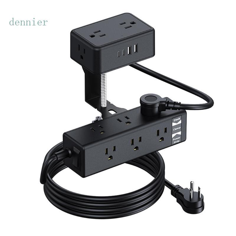 Den Desk Mounting Power Strips 13Sockets 4 Carregadores USB PD20W Estação Rápidos ABS Habitação 2M Para Uso E