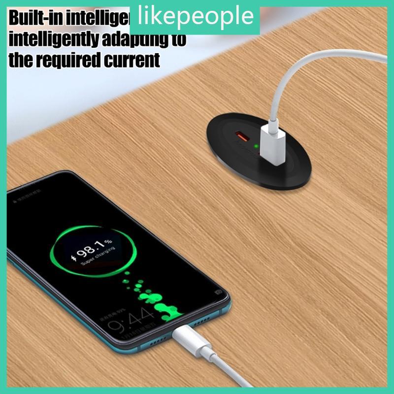 LIKE Desk USB Power Outlet C E Suporte Embutido Para Móveis DC5521 Uso Sofá Mesa Cabeceira