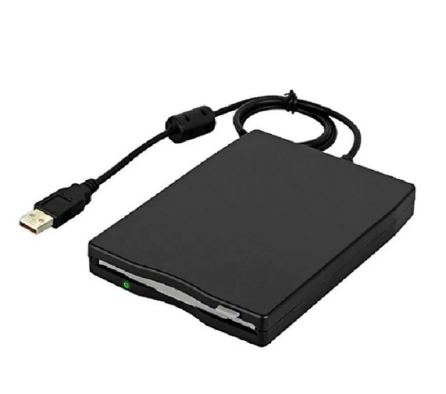 1.44M FDD Plastic Floppy Drive External Disk Office Computer Accessories Black USB Interface Home Durable Portable Plug and Play