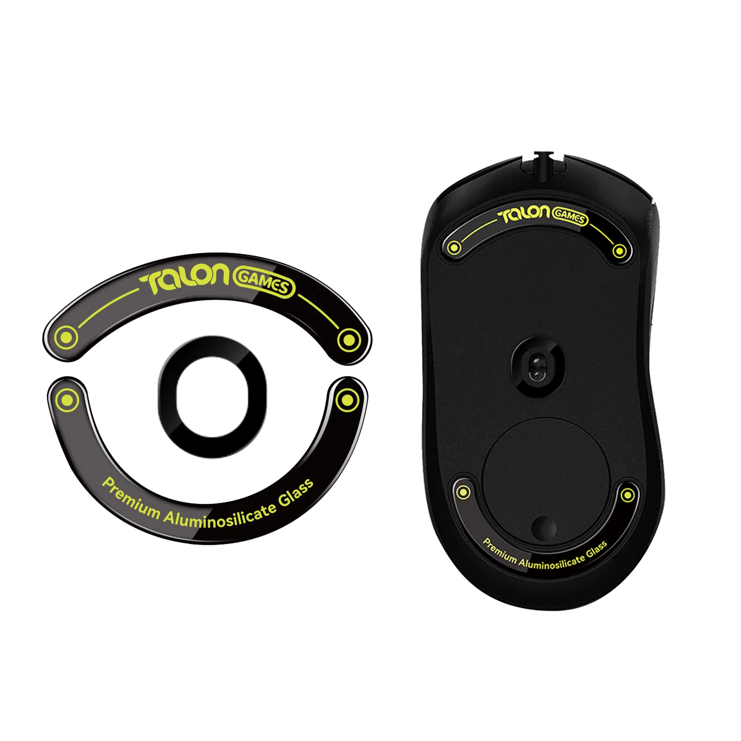 TALONGAMES Glass Mouse Feet Compatible With Logitech G403 / G603 / G703 Wireless Gaming Mouse Round Curved Edge Glass Skates