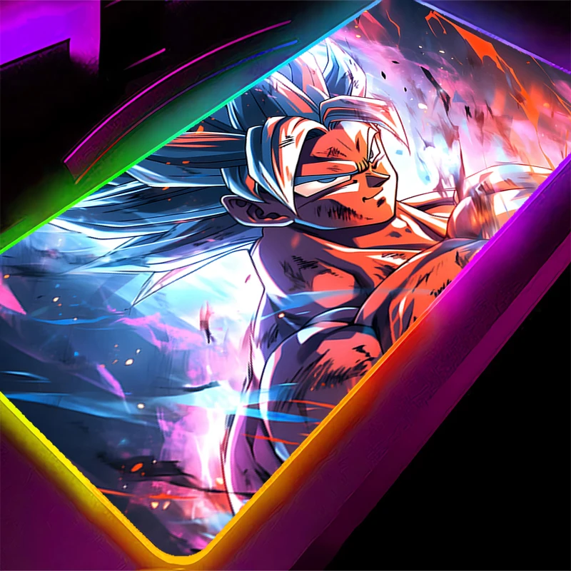 RGB Mouse pad Dragon Ball Trunks Large Computer Speed type carpet mat for e-sports players Laptop Keyboard LED Mousepad Desk Mat