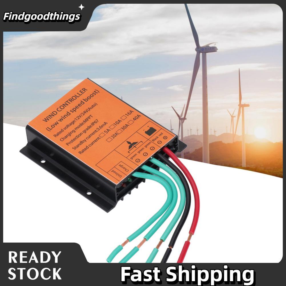 Controlador de cargas de turbina eólica findgoodthings-br 12V/24V 300W-1000W MPPT PWM Gerador 16A IP67 à prova d\'água