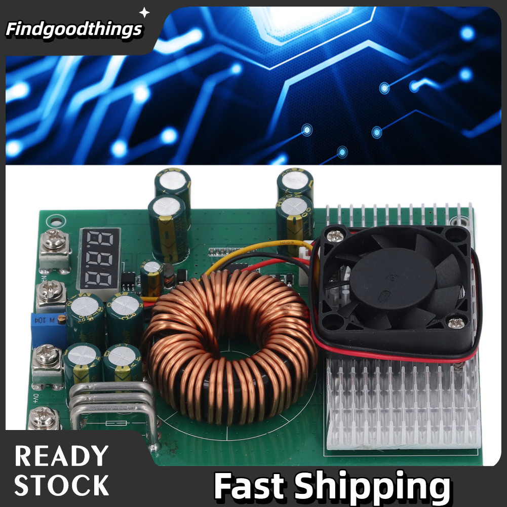 findgoodthings-br Conversor de módulo de fonte de alimentação ajustável Regulador de tensão DC 1000W 50A DC25?90V para