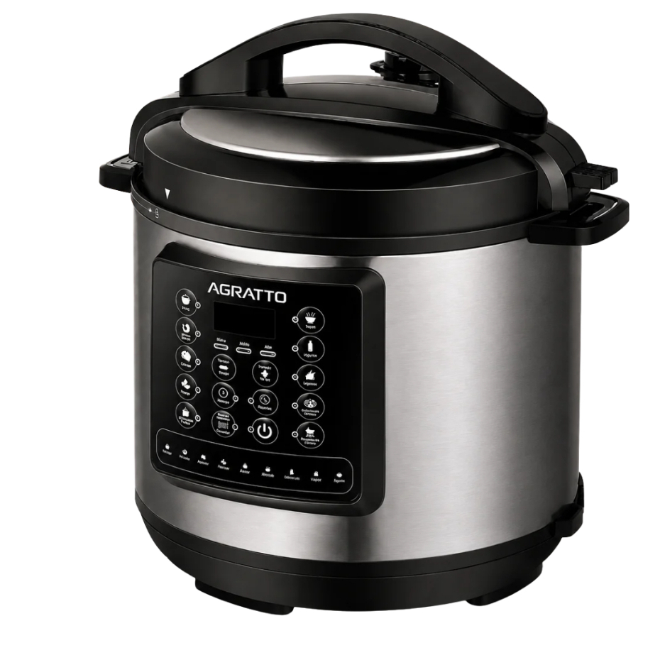 Panela de Pressao Agratto Digital 6 Litros 127v ou 220v 1000w Multifunçoes Moderna Casa Cozinha