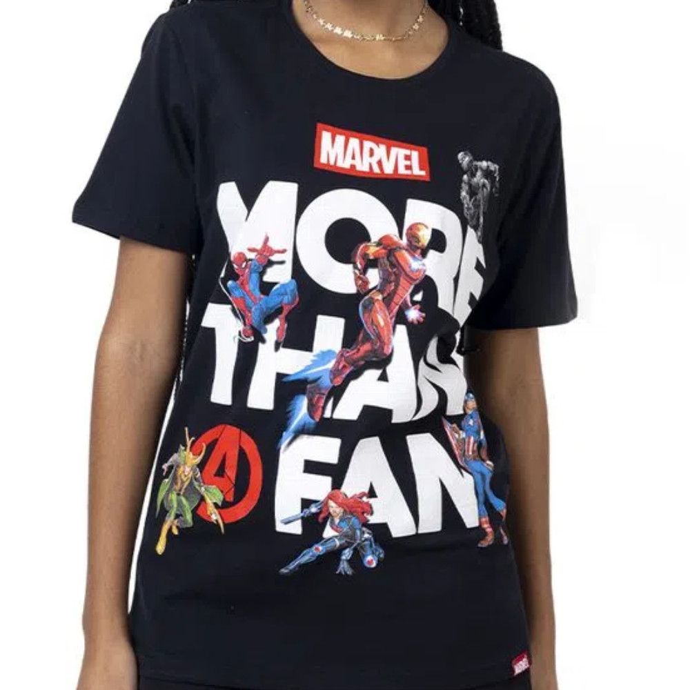 Camiseta  - Marvel More Than Fan Heróis
