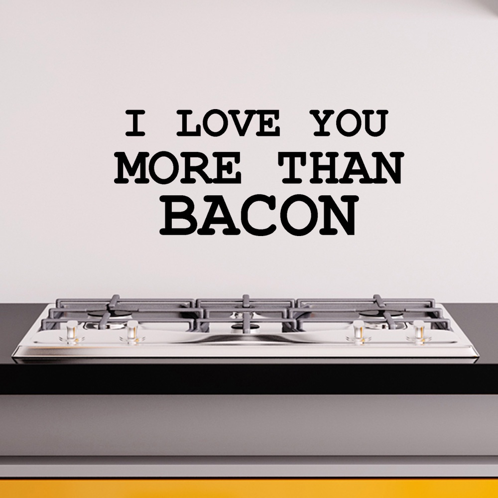 Adesivo de Parede I love you More than Bacon