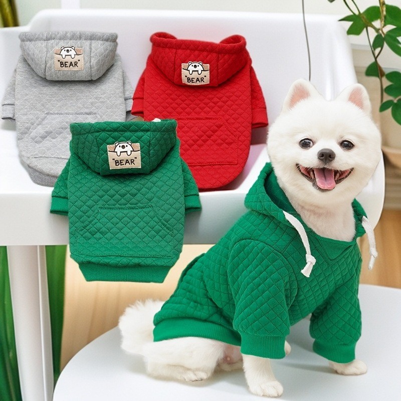 Autumn and Winter Pet Warm Clothing Small, Medium and Large Dogs Golden Retriever Cat Autumn and Winter Hooded Two-legge