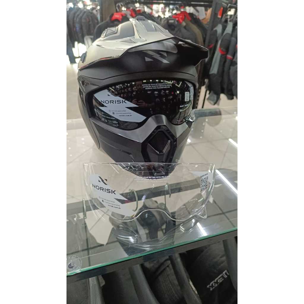 Capacete Norisk Darth II Monocolor Preto Fosco Black Multimodal
