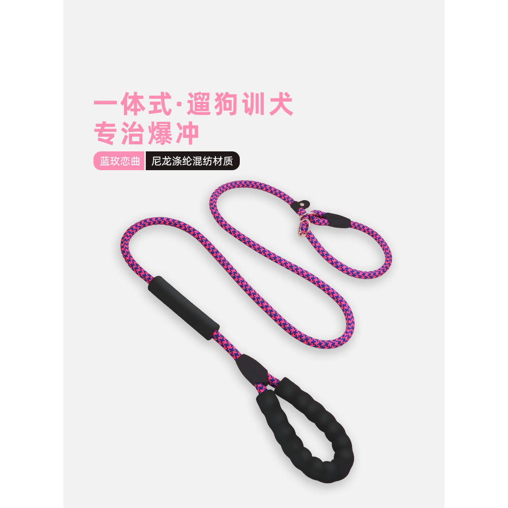 Coleira para cães à prova de explosão Okinawa Training P Leash Médio Grande Cão Competição Grau Trela para treinamento d
