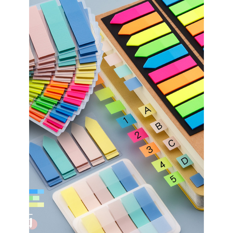 Adesivos de índice classificados graváveis Morandi Color Post-it Notes Small Strip Marker Adesivos Etiqueta Adesivos Not