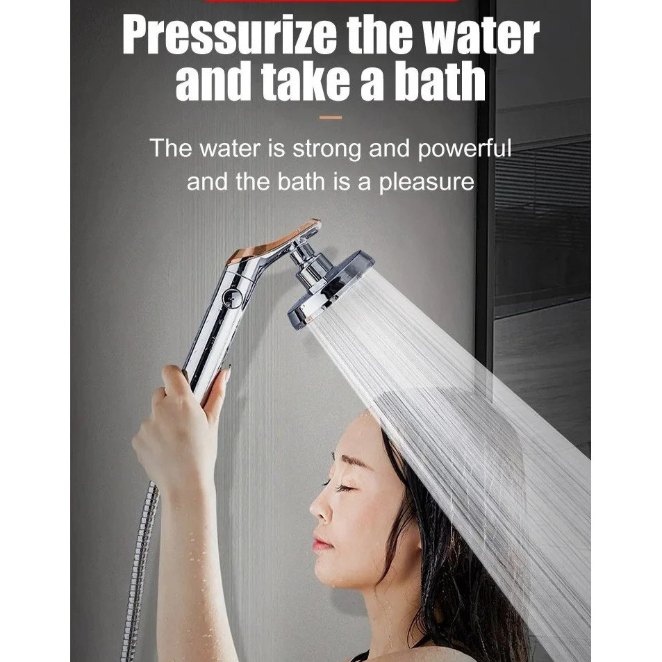 [3 Modos de Jato] [Multifunctional Handheld Spa Filter Shower Head] Chuveiro de Alta Pressão/Chuveiro de Economia/Chuvei