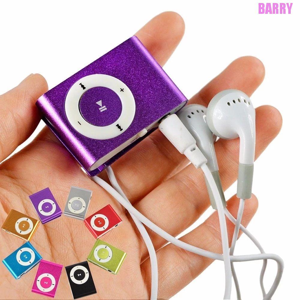 BARRY Clip MP3 Mini Walkman Portátil Metal 3.5mm Espelho Esporte MP3