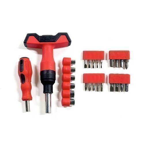 Jogo Chaves Ponteiras Kit Completo Metal Plástico Vermelho Preto Top Rio