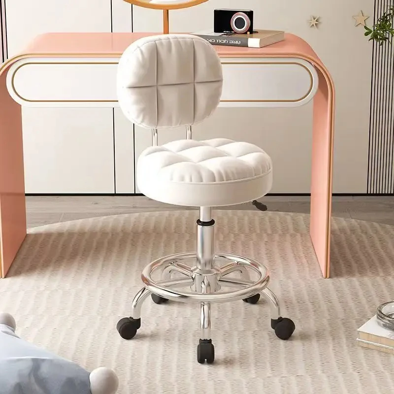 Durable Metal Beauty Salon Bench Special Lifting Rotating Pulley Barber Shop Stool Simple Home Makeup Chair