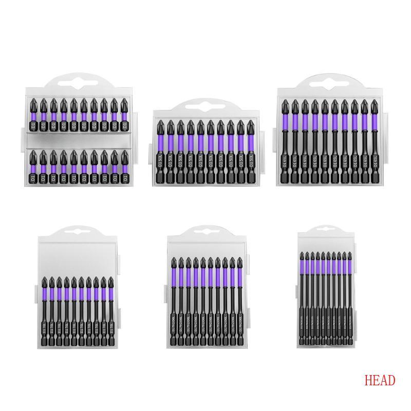 Head 10 20Pcs Cabeça De Lote Magnético PH2 Conjunto De Chave De Fenda Cruzada Impacto Broca Parafuso