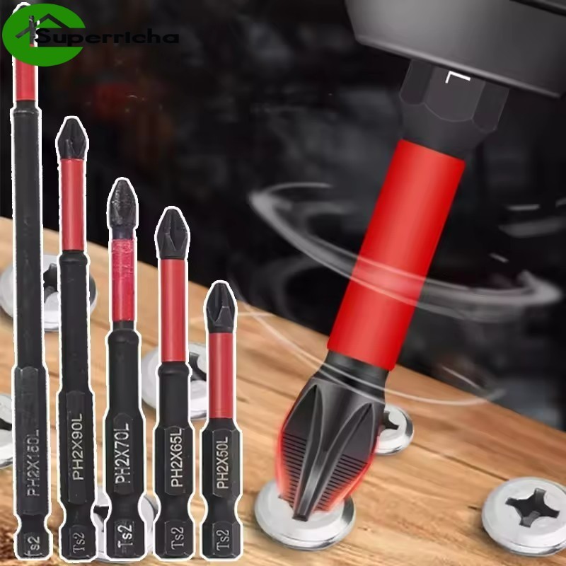 Chave De Fenda Phillips Cross Head Bits De Liga Magnética De Aço | Diâmetro Da Haste De 0.63 Cm Resistência Ao Desgaste