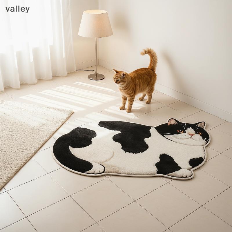 [VLY] Tapete De Banho De Diatomita Qui Dry Com Design De Gato 3D Fornece Segurança Antiderrapante [BR]