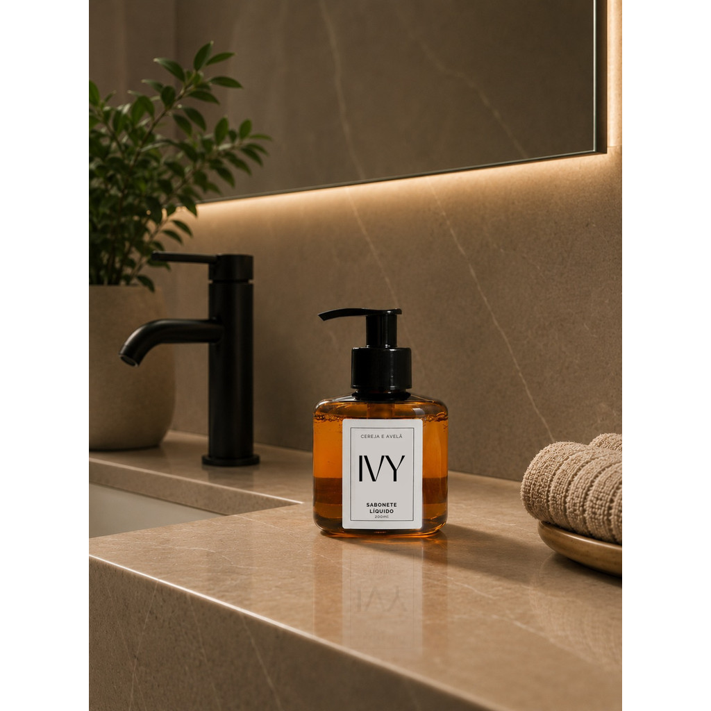 Sabonete Líquido Aromas Chá Branco, Vanilla, Lavanda, Cereja e Avelã, Limão Siciliano, Doce de Leite, Bamboo Ambar 200ml