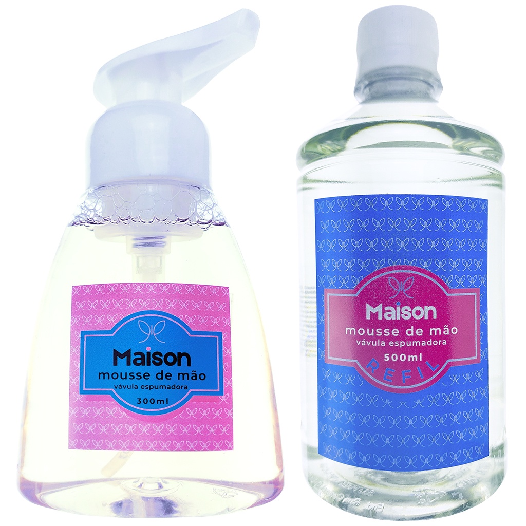 Sabonete Liquido Mousse Vávula Espumadora Bamboo 300ml + Refil 500ml