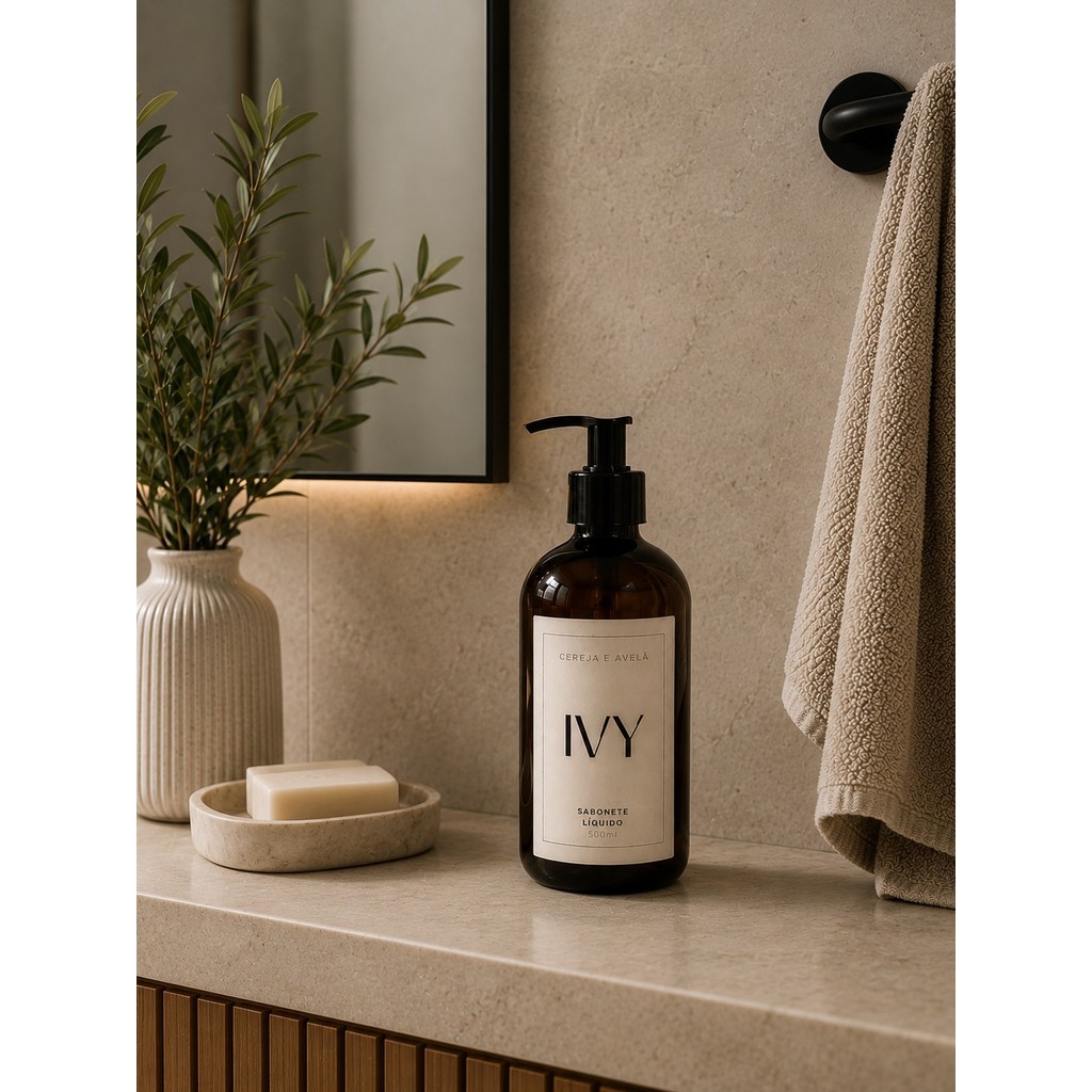 Sabonete Líquido Aromas Chá Branco, Vanilla, Lavanda, Cereja e Avelã, Limão Siciliano, Doce de Leite, Bamboo Ambar 500ml