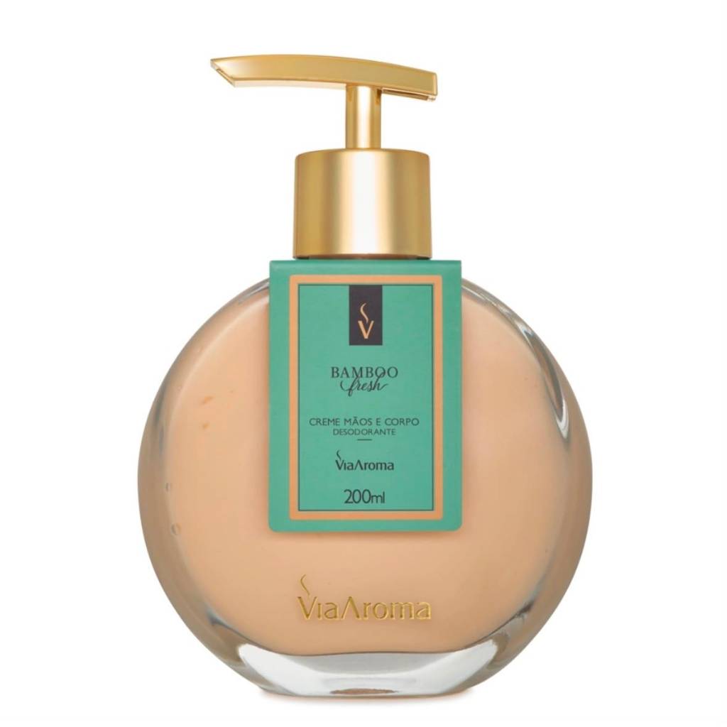 Creme Hidratante Desodorante Mãos e Corpo Bamboo Via Aroma - 200ml