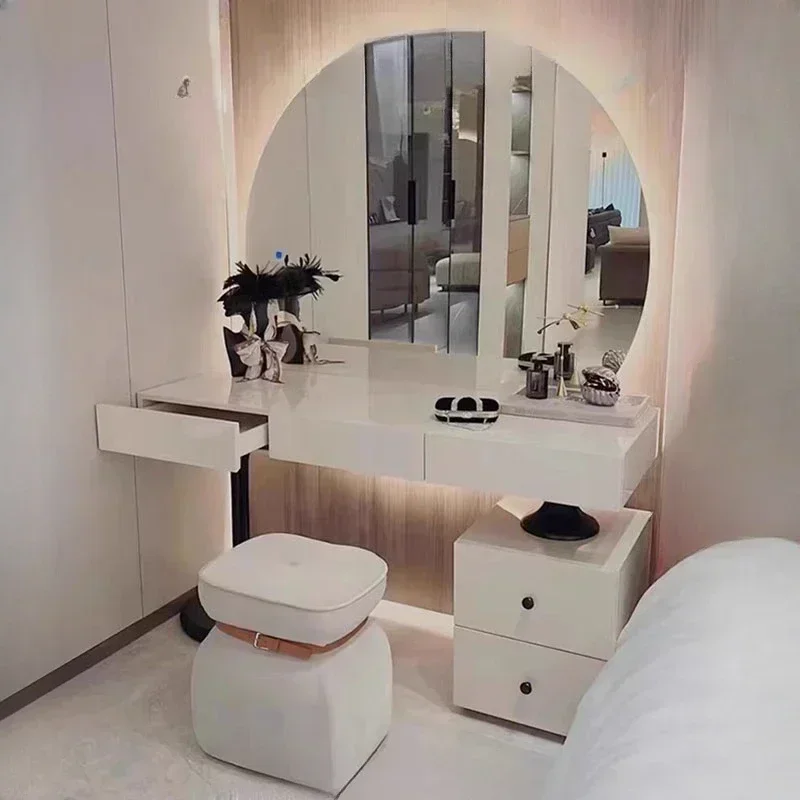 Makeup Vanity Table Set Hotel Furniture Room Nordic Home Bedroom Organizer Bedside Dresser Luxury Tocadores Woman Dressing