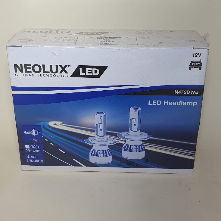 NEOLUX 6000K Cold White Lâmpada LED Farol para Carro H4