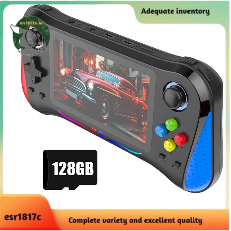 X8M Retro Handheld Console De Videogame 128GB 25000 + Jogos 4.5 Polegada Tela IPS Jogador Suporte Vários Emuladores B