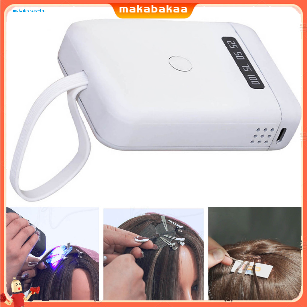 405nm Led Hair Extension Lamp 5000mah Rechargeable Uv Light Curing Machine Portable Handheld Wig Glue Dryer for Home Sal