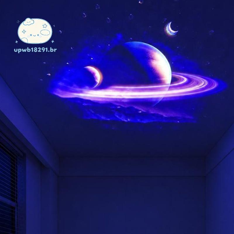 upwb Projetor Galaxy Star Alimentado Por USB Multi Planet Patterns Flexível Ne Mood Light Para Quarto De Uso Doméstico B
