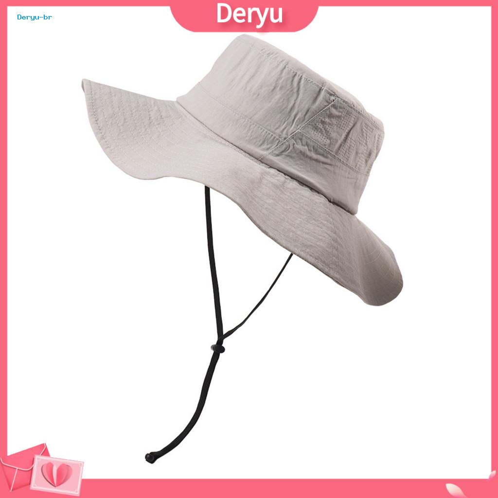 Fishing Cap Sports Hat Waterproof Fisherman Quick-dry Breathable Outdoor Sun Protection with Adjustable Drawstring Detac