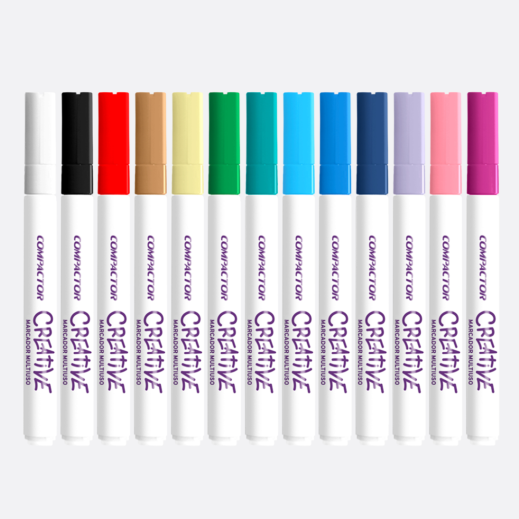 Marcador Acrilico Creative Multiuso 4mm - Compactor
