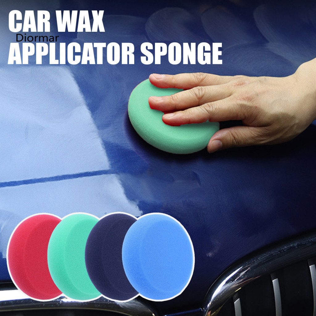 Car Body Sponge Curved Surface Ufo Disc Shaped High Density Foam Wax Applicator for Polishing Coating – Reusable Detai