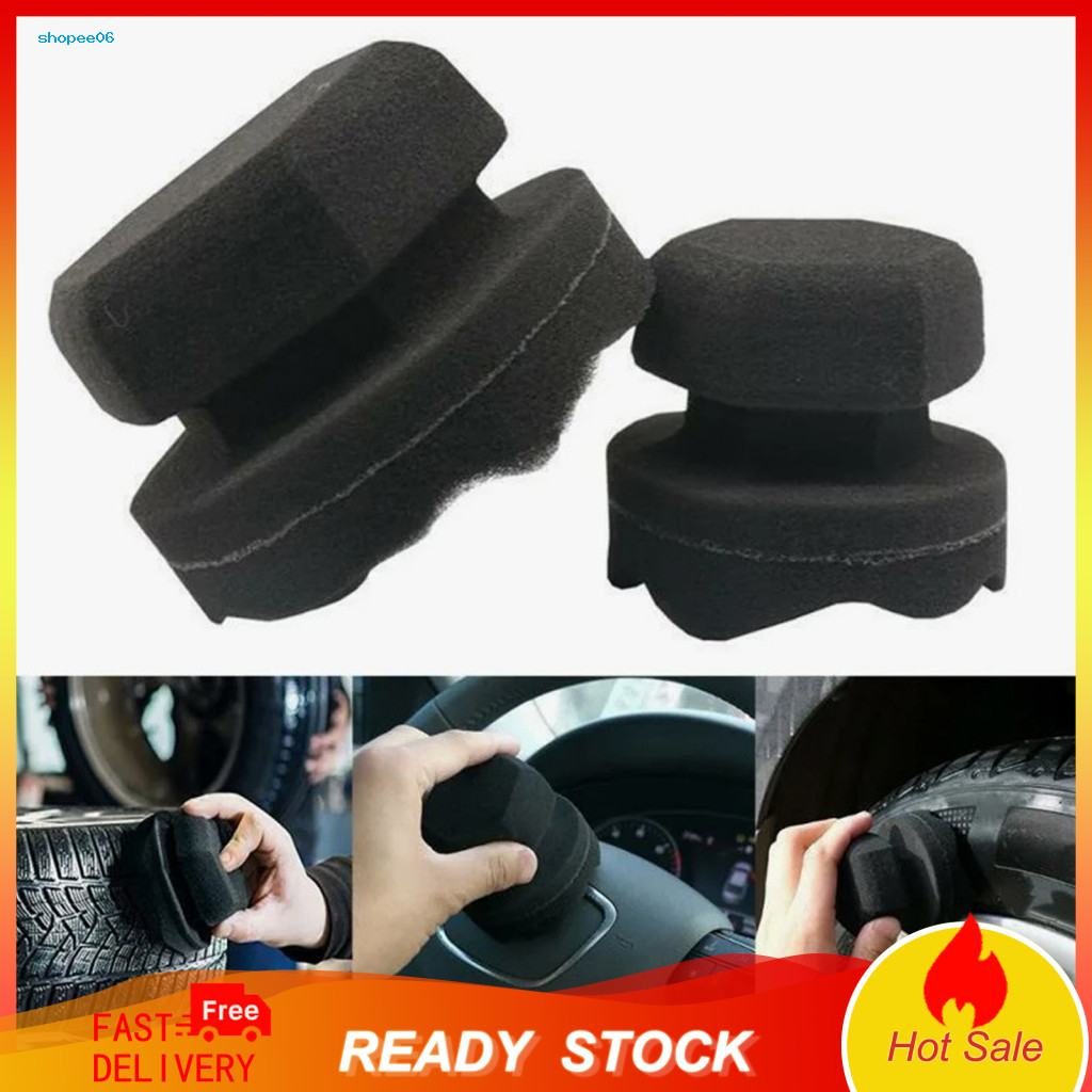 Tire Tool Flow Shine Applicator No-drip Streak-free Reusable Car Truck Dressing with Professional Polishing Pads for Lon