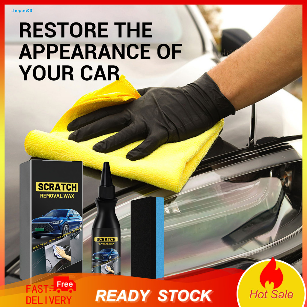 Vehicles Scratch Remover 100ml Car Repair Cream with Sponge Paste for Auto Body Paint Polishing Wax and Care Tools for E
