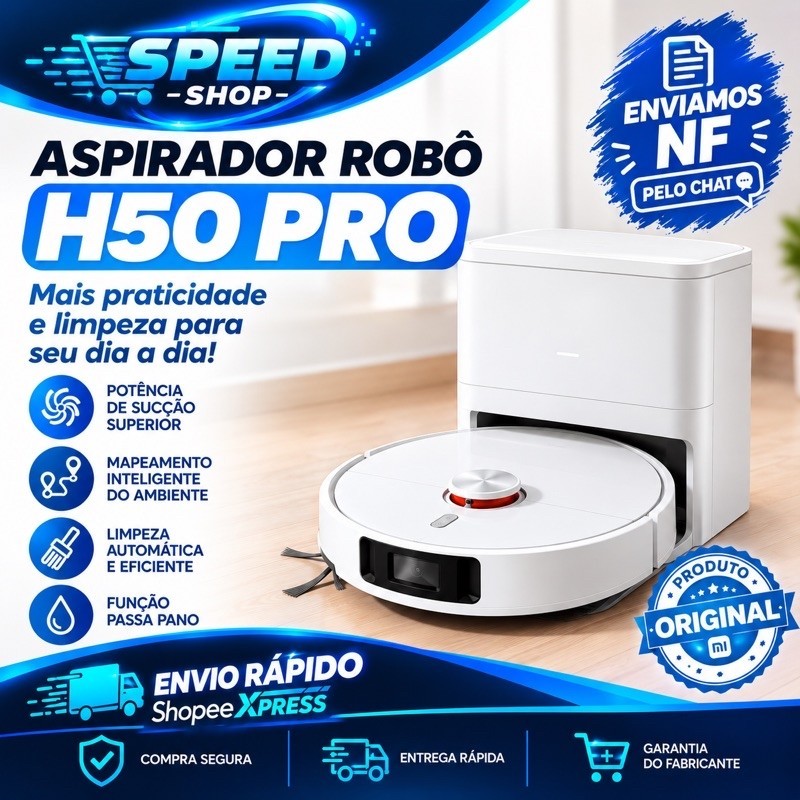 Robô Aspirador Vaccum H50 Pro 110v | Lançamento 2026