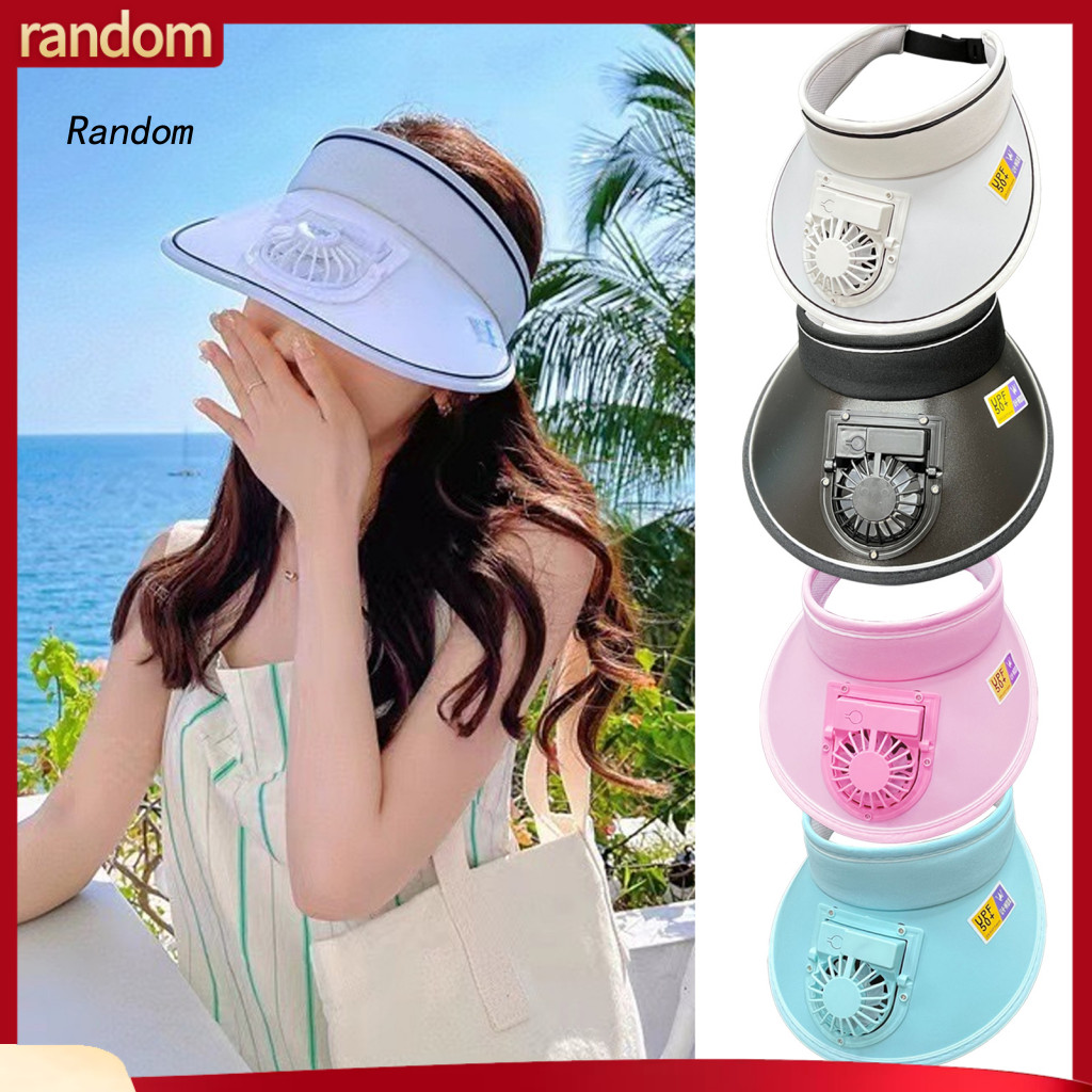 Pp Board Fan Hat Brim with 3 Adjustable Speeds Rechargeable Outdoor Travel Hollow Top for Ventilation Anti-uv Protection