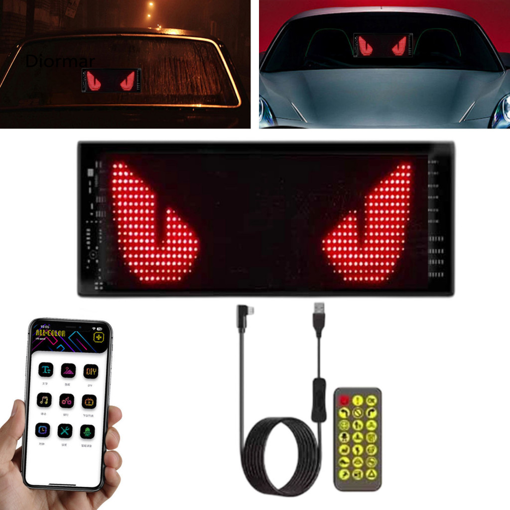 Adhesive Led Strip Light for Decoration Customizable Display Rgb Devil Eye Lights for Car Motorcycle Windshield Dynamic