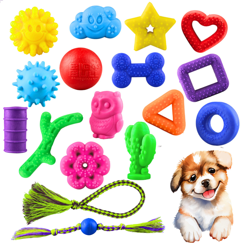 Brinquedo Pet Mordedores para Cachorro Anti Stress Interativo Porte Pequeno Big Bull