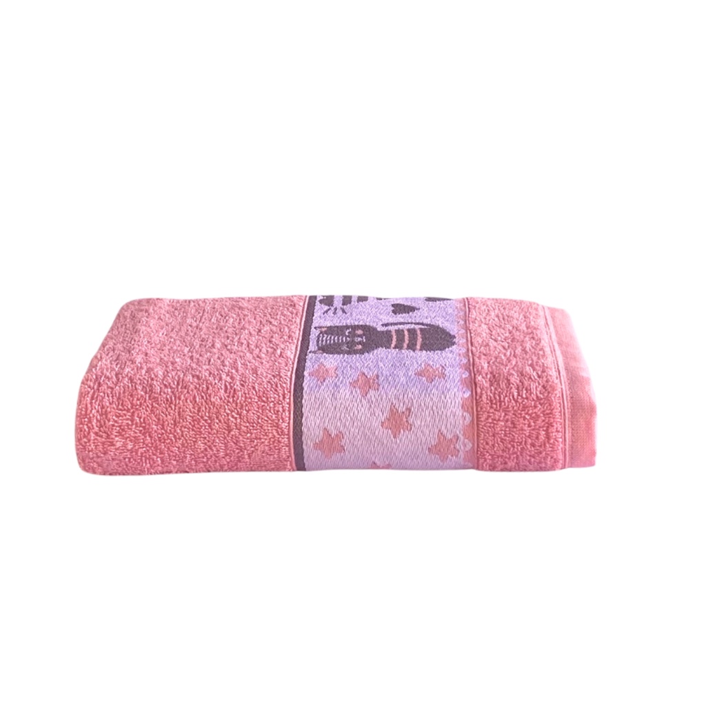 Toalha Juvenil Avulsa 1 peça Rosa Baby Criança Kids Puppy