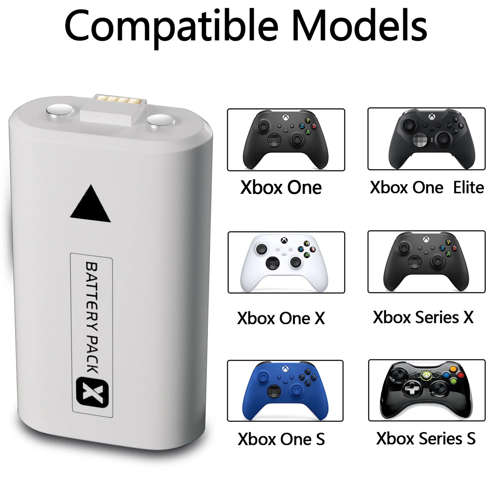 1400mAh Rechargeable Battery for Xbox Series X/S Xbox One Xbox One S Xbox One X Xbox One Elite Wireless Controller