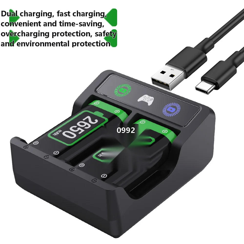 Rechargeable Battery Pack and Charging Dock for Xbox One X S Wireless Controller Charger Kit Game Accessories Model Figurine
