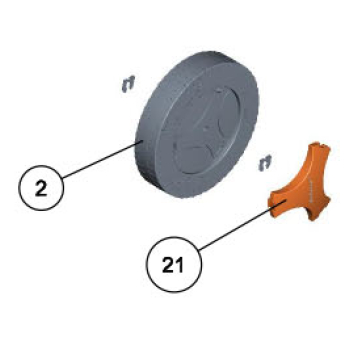 Roda + Calota Lavadora Jacto Clean J7000plus- Original Jacto Clean