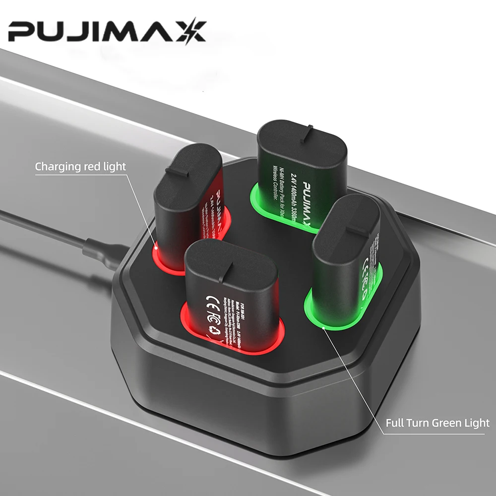 PUJIMAX 3360mWh Ni-MH Battery Rechargable Batteries Pack For XBOX Serise S/X and XBOX ONE S/X/Elite With Charger+ Charger Cable